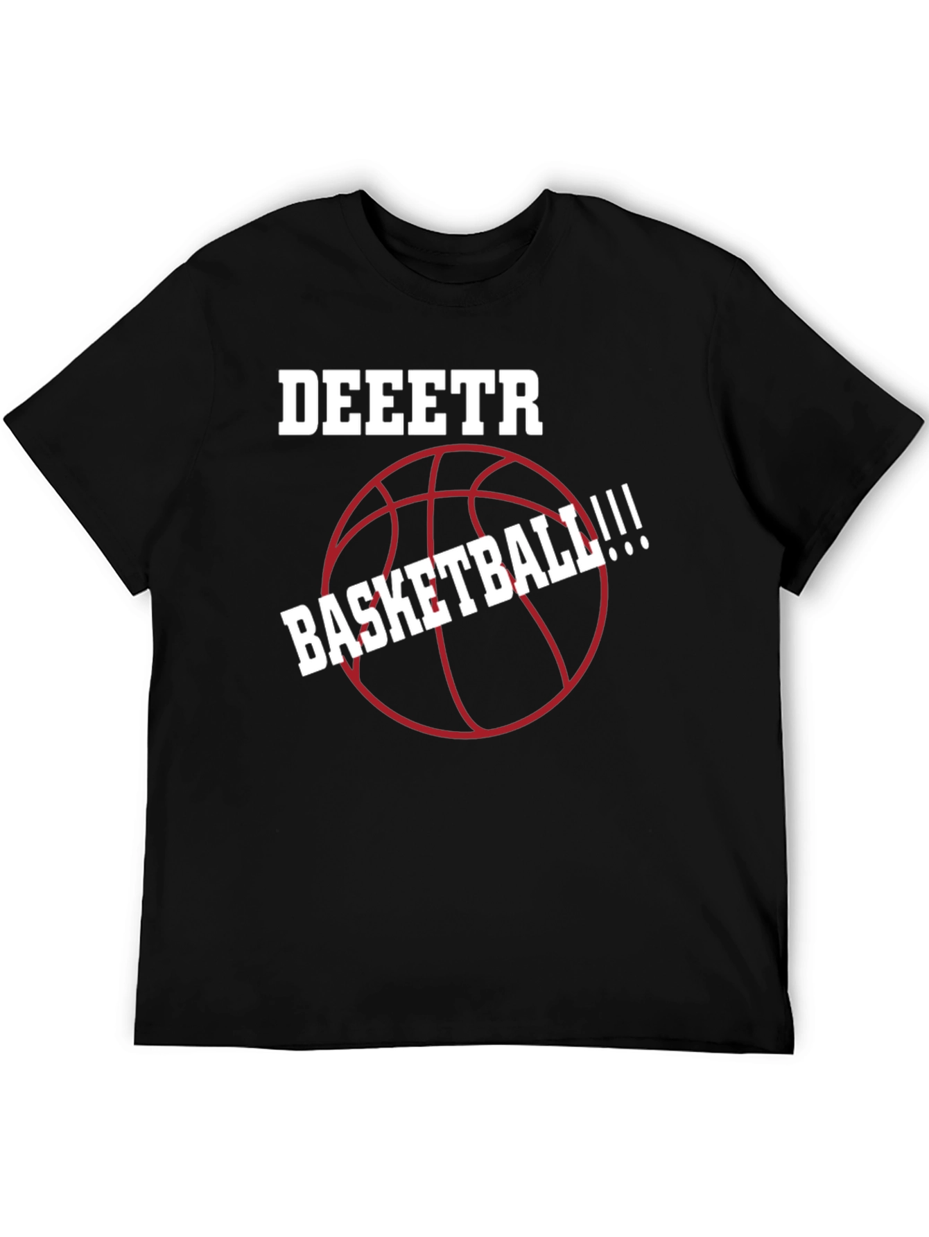 Deeetr Basketball Graphic Tee - Black Cotton Shirt