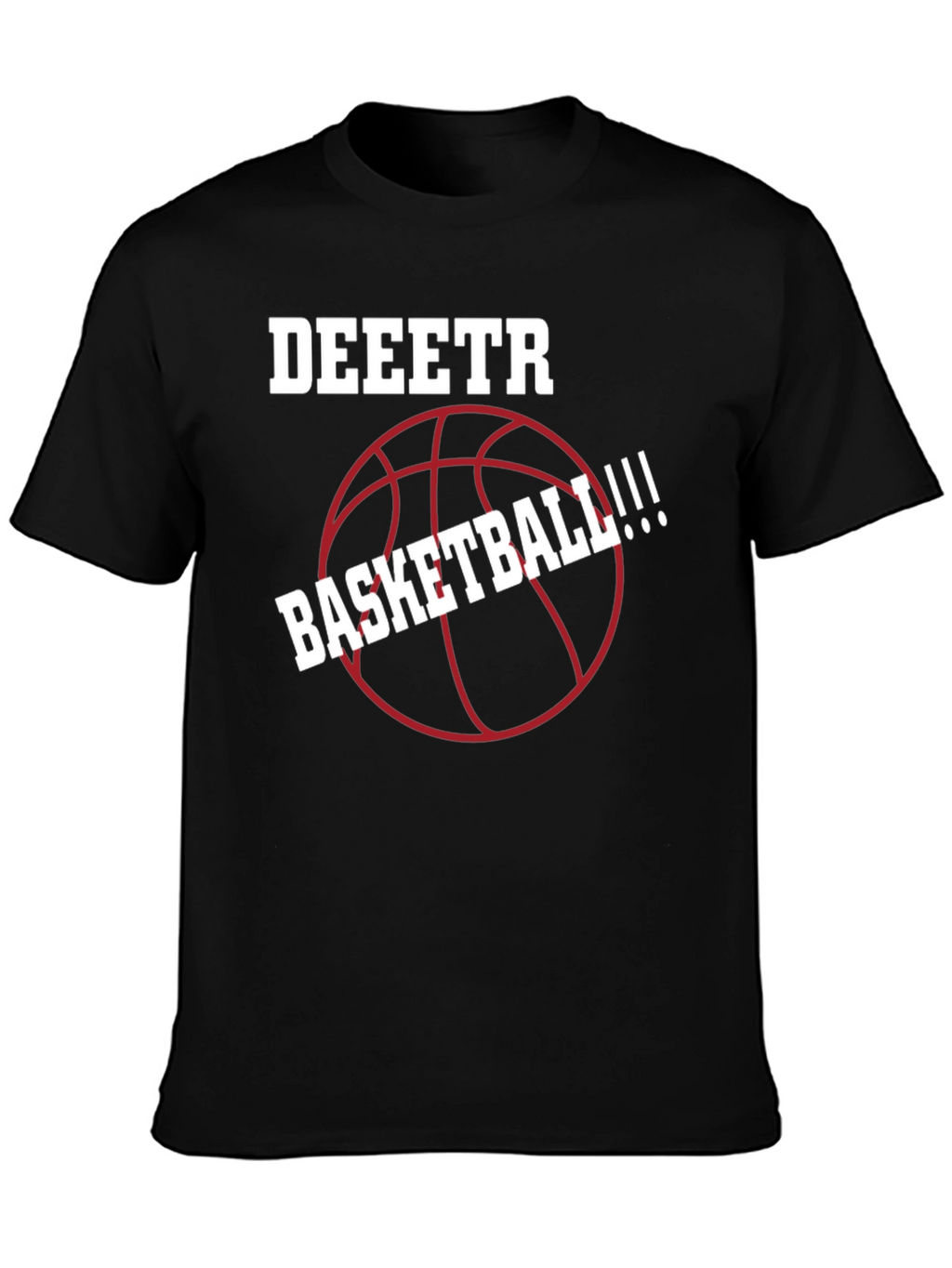 Deeetr Basketball Graphic Tee - Black Cotton Shirt
