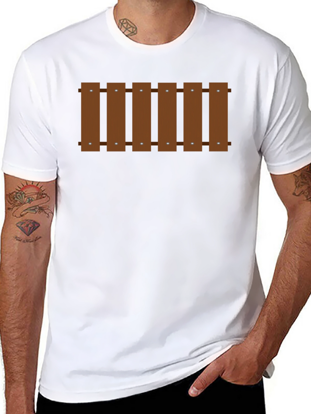 Novelty Fence Graphic T-Shirt - Black