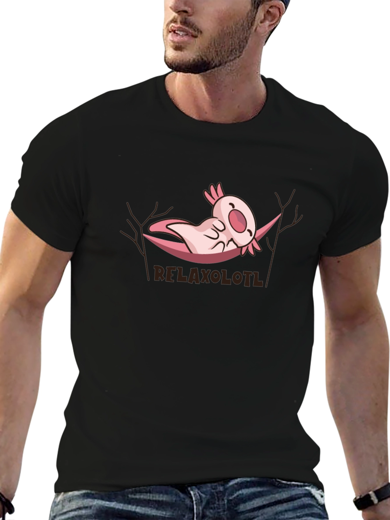 Relaxolotl T-Shirt - Cute Axolotl Hammock Tee