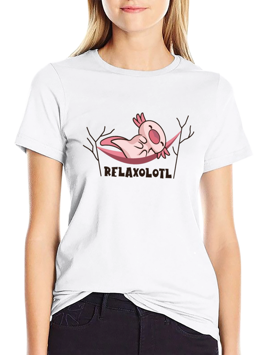 Relaxolotl T-Shirt - Cute Axolotl Hammock Tee