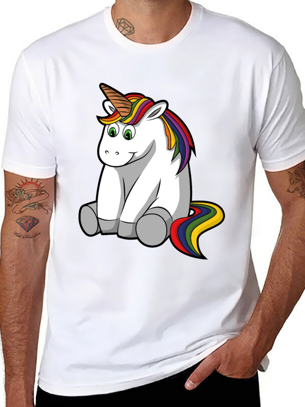 Unicorn T-Shirt - Black Cotton Tee