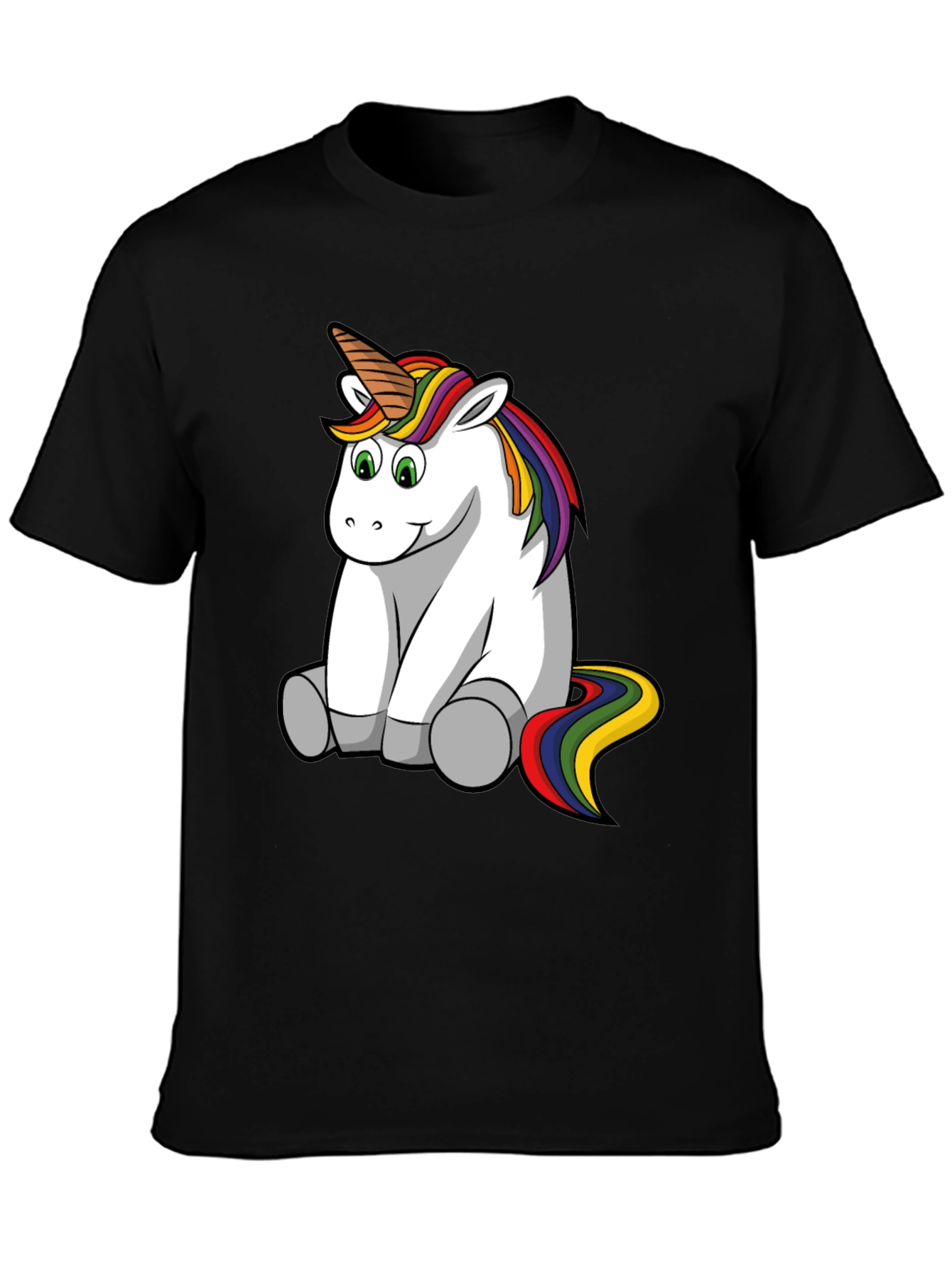 Unicorn T-Shirt - Black Cotton Tee