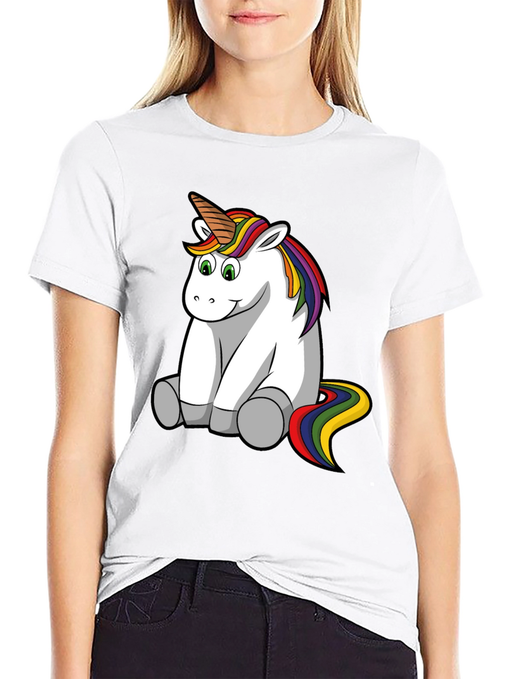 Unicorn T-Shirt - Black Cotton Tee