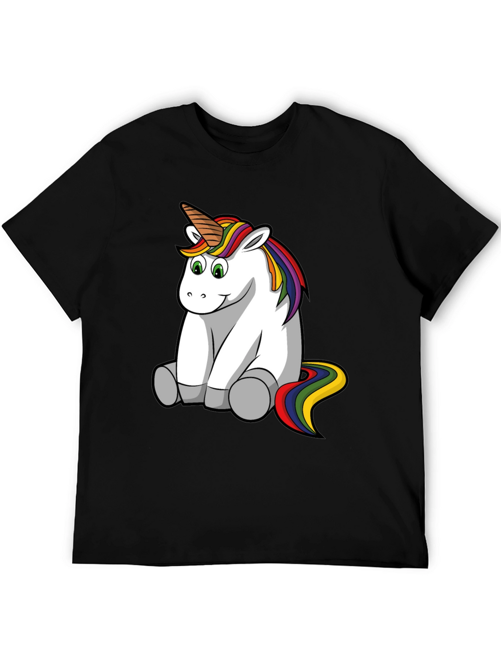 Unicorn T-Shirt - Black Cotton Tee