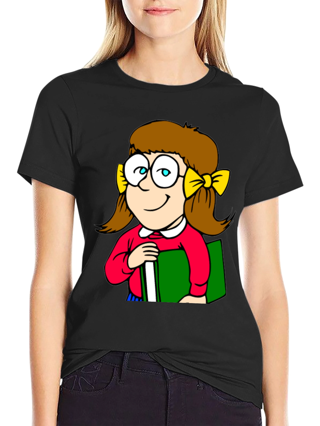 Cartoon Girl T-Shirt - Unique Geeky Design