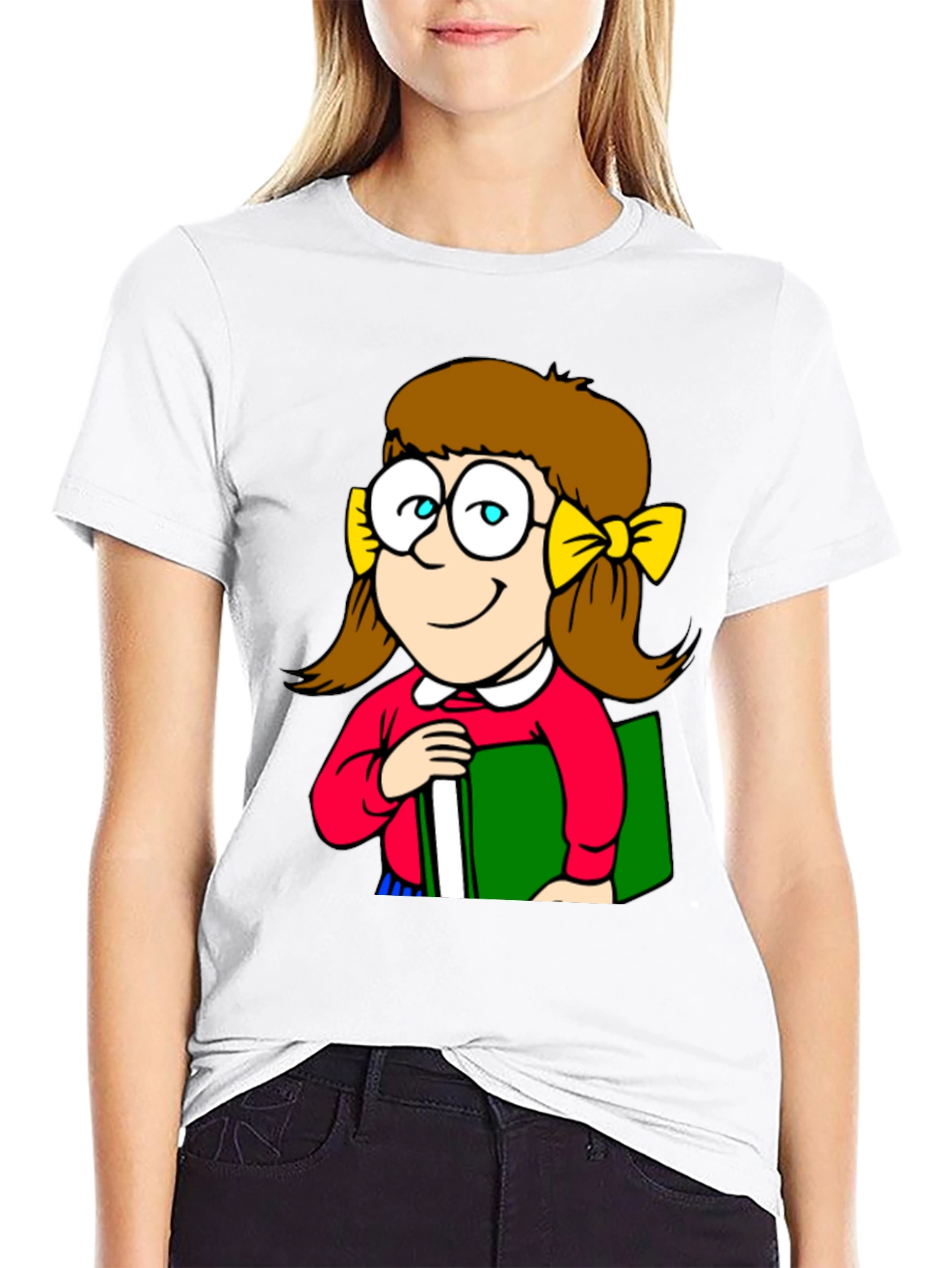Cartoon Girl T-Shirt - Unique Geeky Design