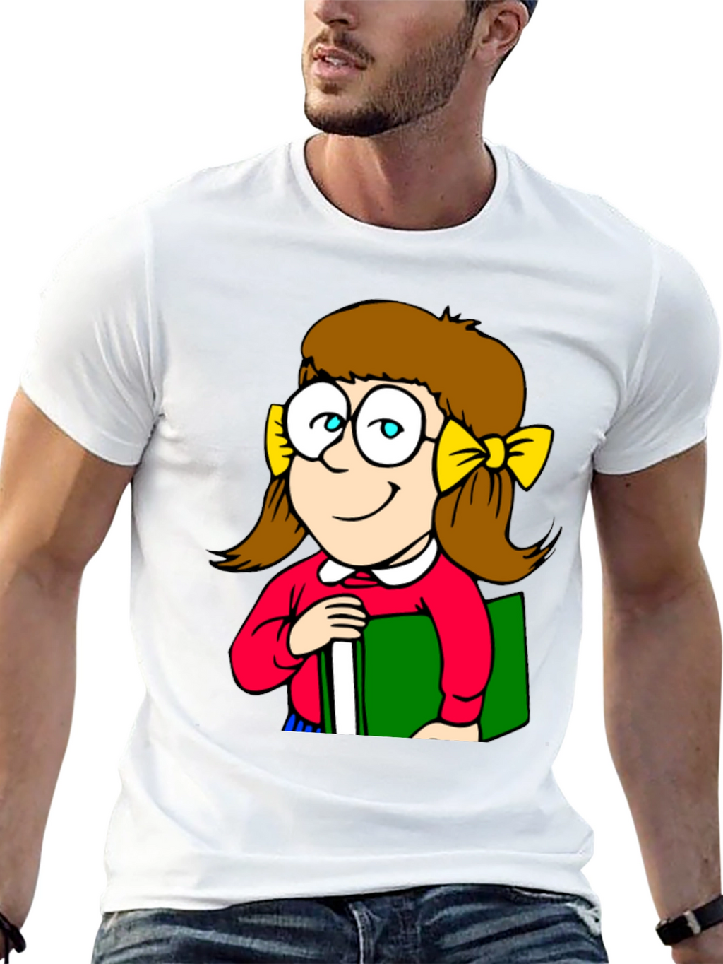 Cartoon Girl T-Shirt - Unique Geeky Design