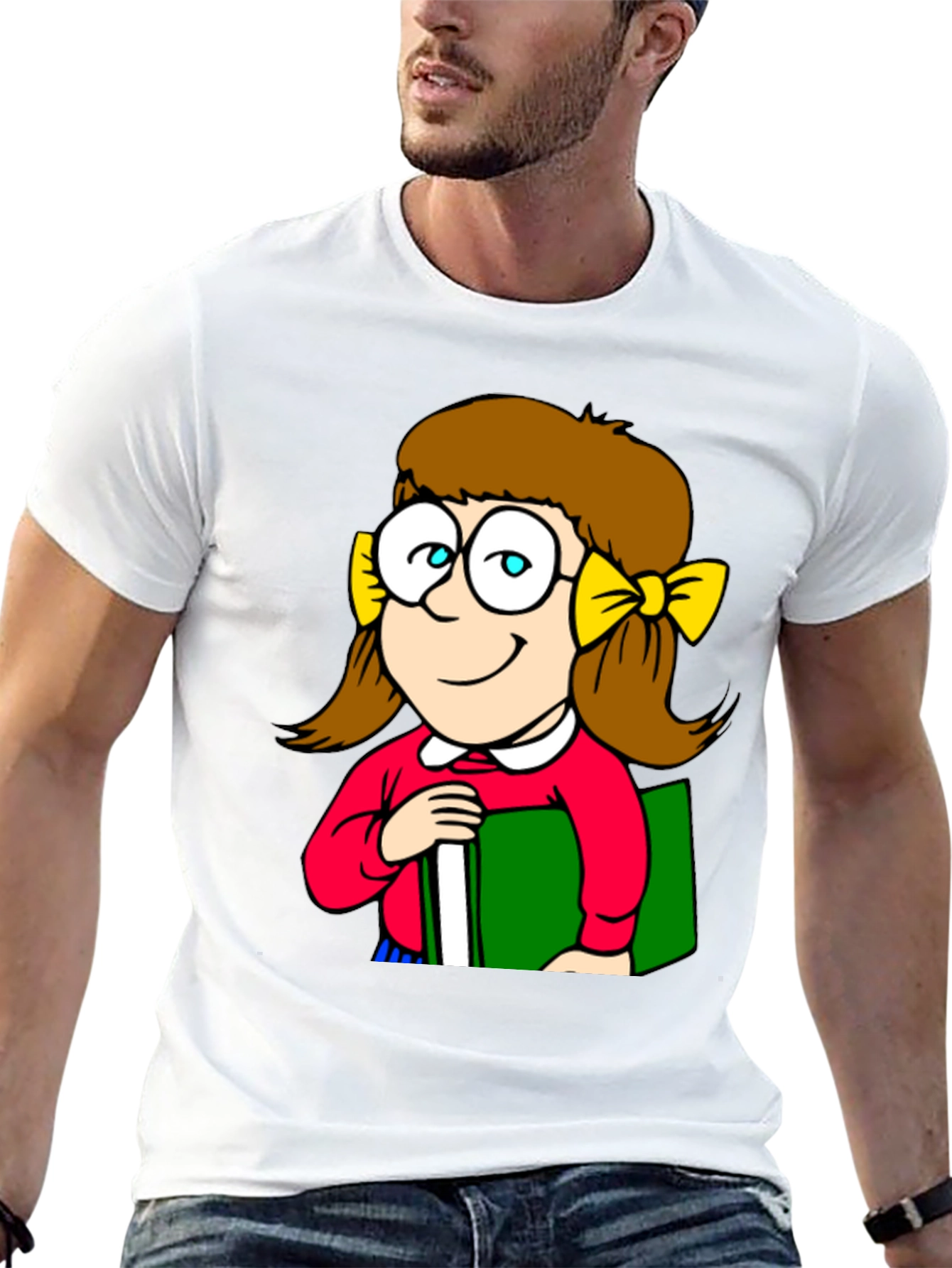 Cartoon Girl T-Shirt - Unique Geeky Design