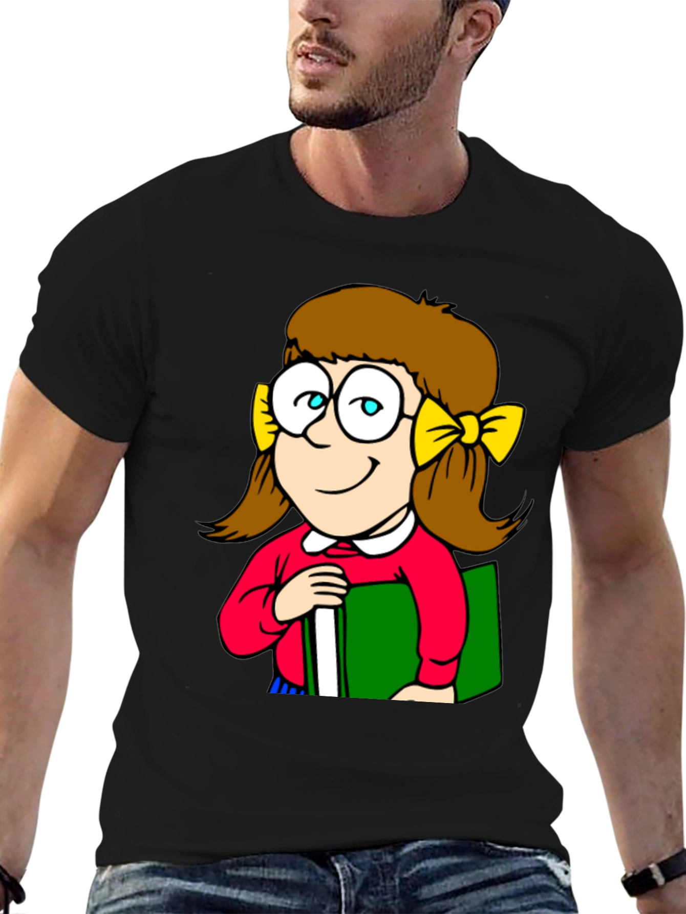 Cartoon Girl T-Shirt - Unique Geeky Design