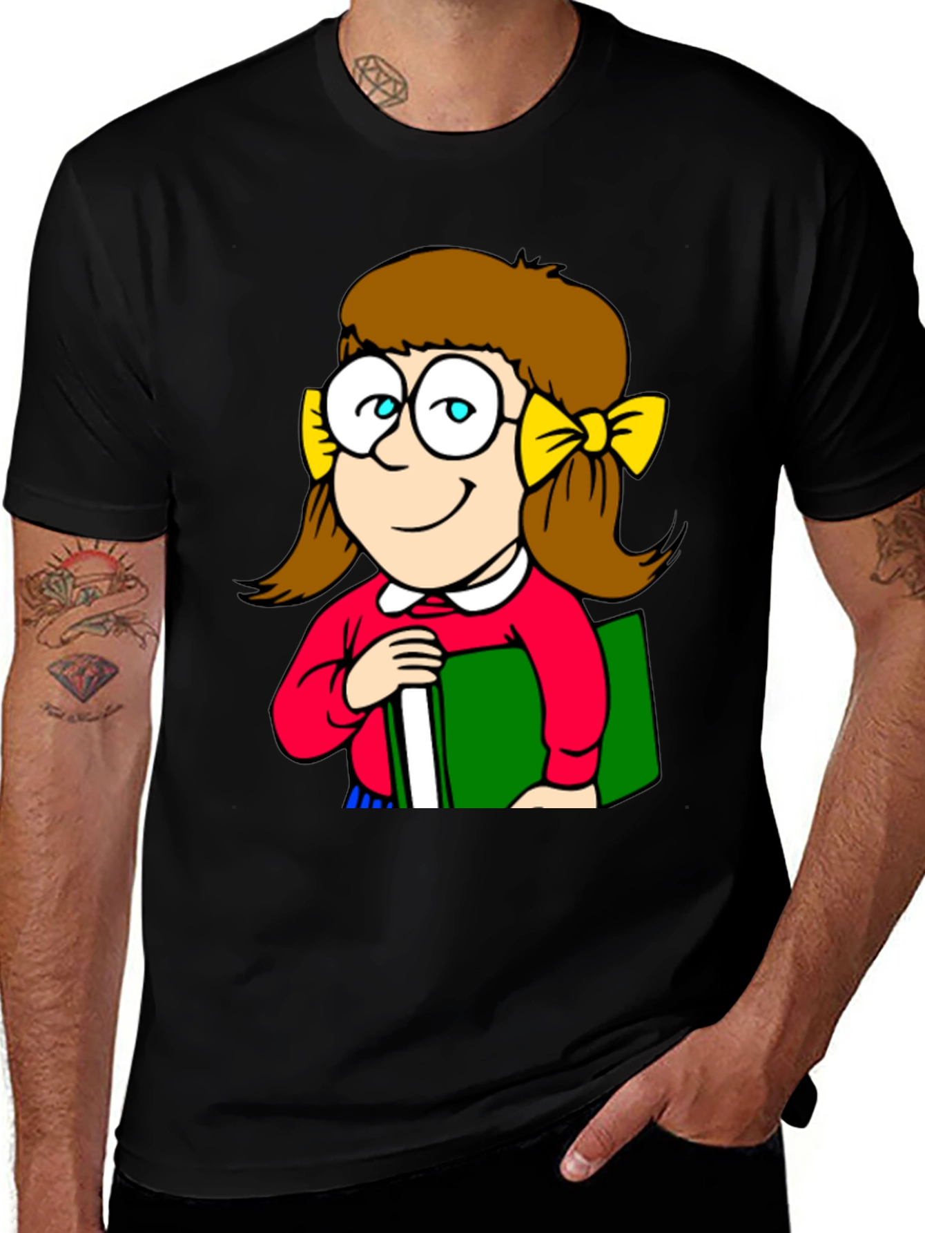 Cartoon Girl T-Shirt - Unique Geeky Design