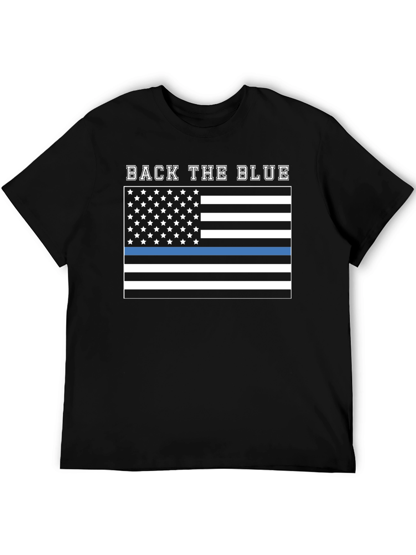 Back The Blue T-Shirt - Thin Blue Line USA Flag