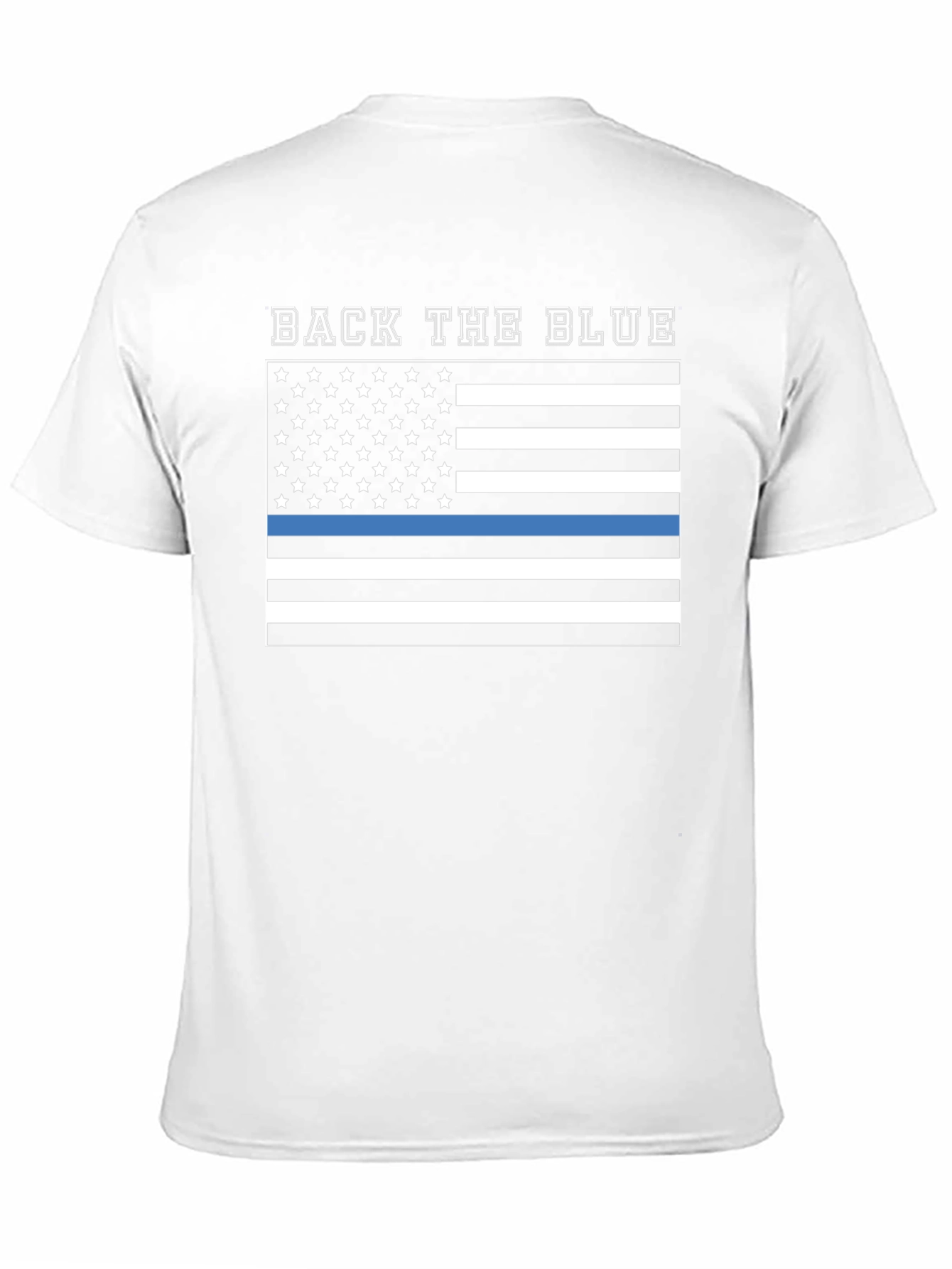 Back The Blue T-Shirt - Thin Blue Line USA Flag