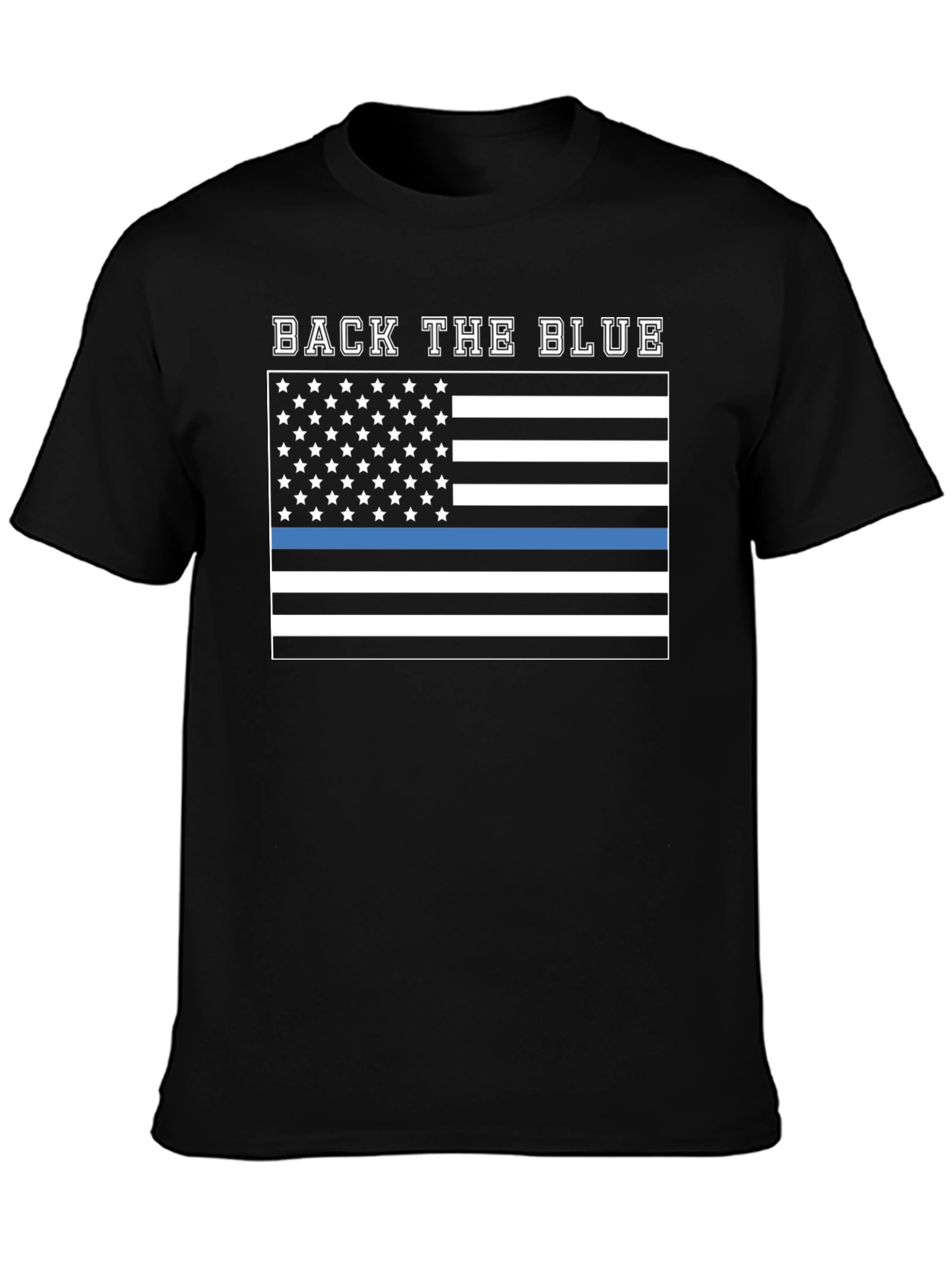 Back The Blue T-Shirt - Thin Blue Line USA Flag