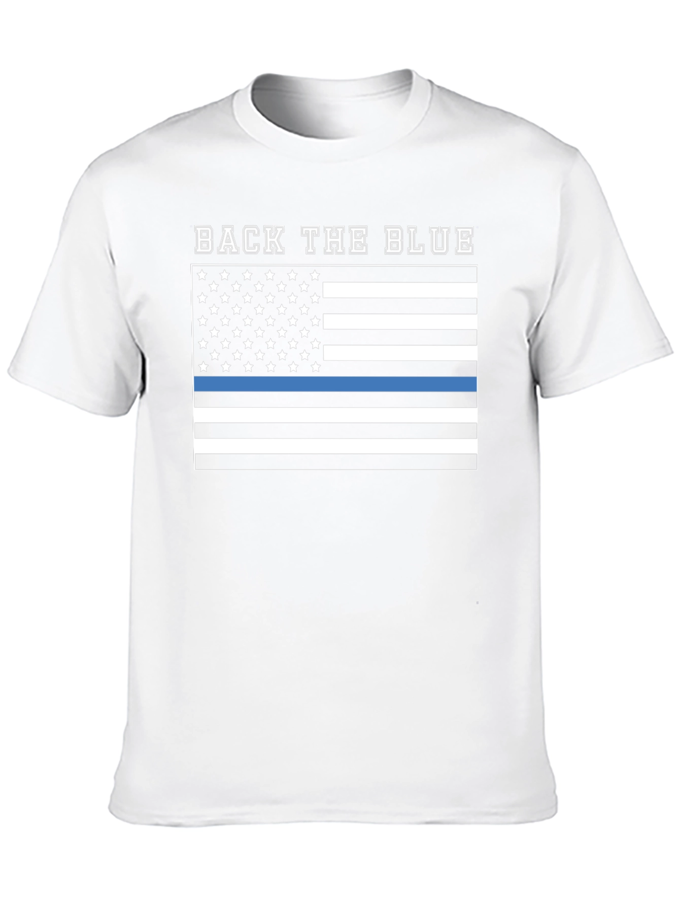 Back The Blue T-Shirt - Thin Blue Line USA Flag