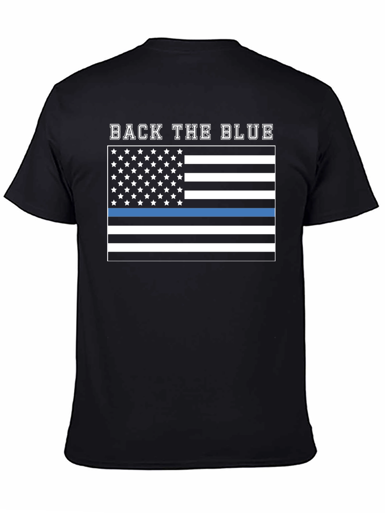 Back The Blue T-Shirt - Thin Blue Line USA Flag