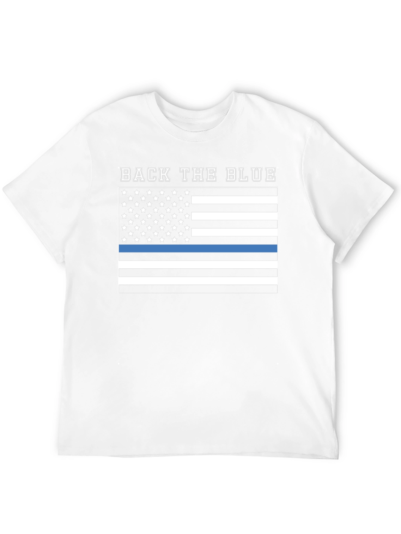 Back The Blue T-Shirt - Thin Blue Line USA Flag