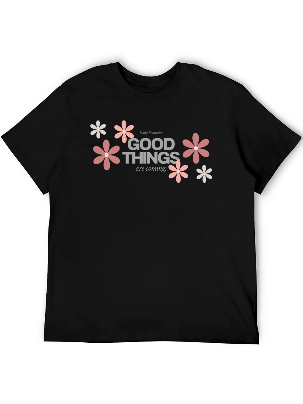 Good Things Coming Floral Graphic Tee - Black