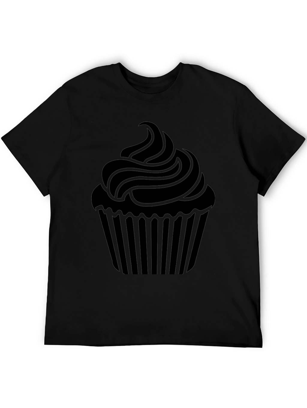 Cupcake Graphic Tee - Black Cotton T-Shirt