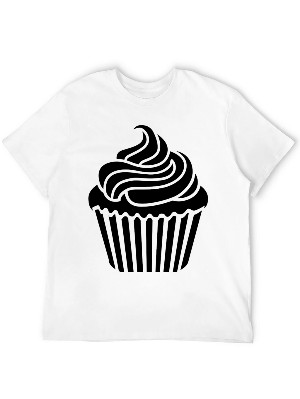 Cupcake Graphic Tee - Black Cotton T-Shirt