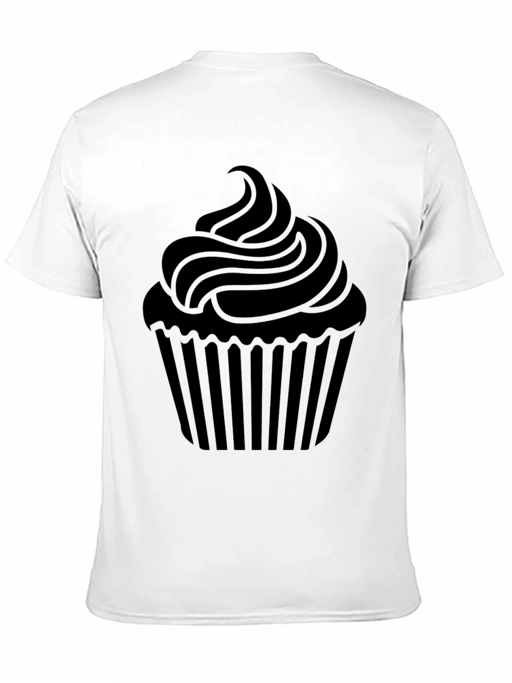 Cupcake Graphic Tee - Black Cotton T-Shirt