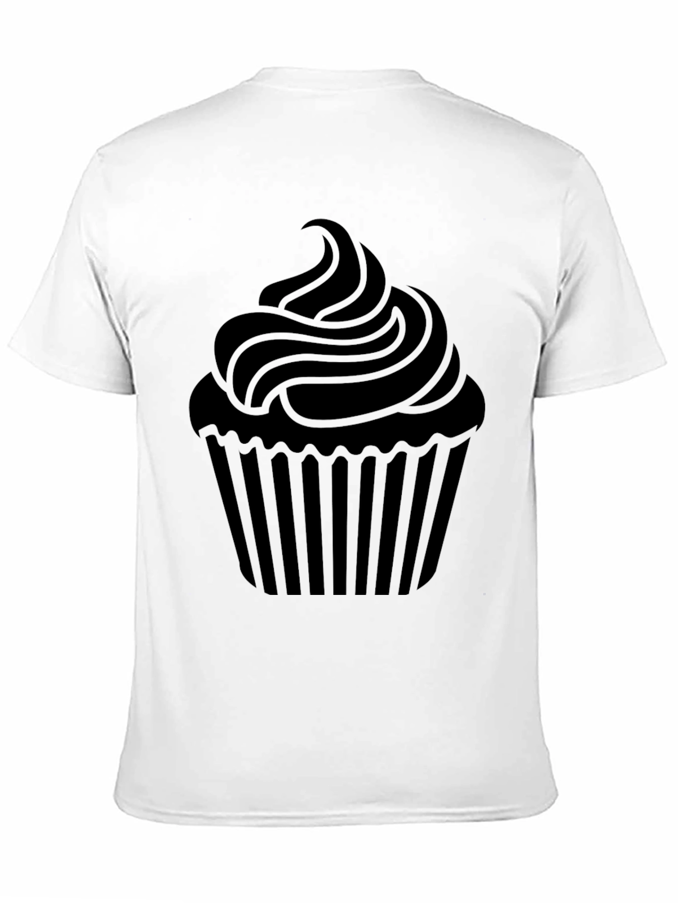 Cupcake Graphic Tee - Black Cotton T-Shirt