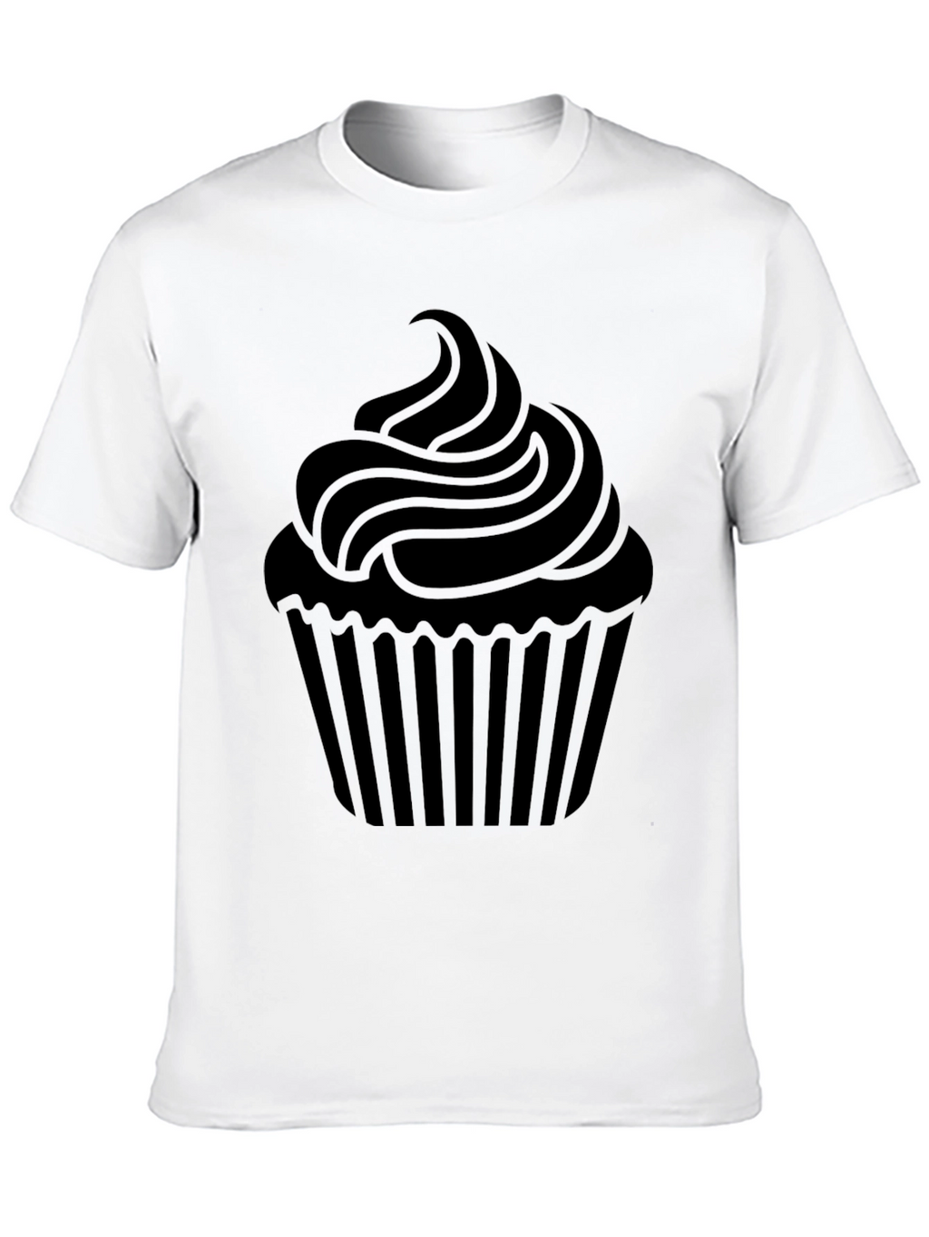 Cupcake Graphic Tee - Black Cotton T-Shirt