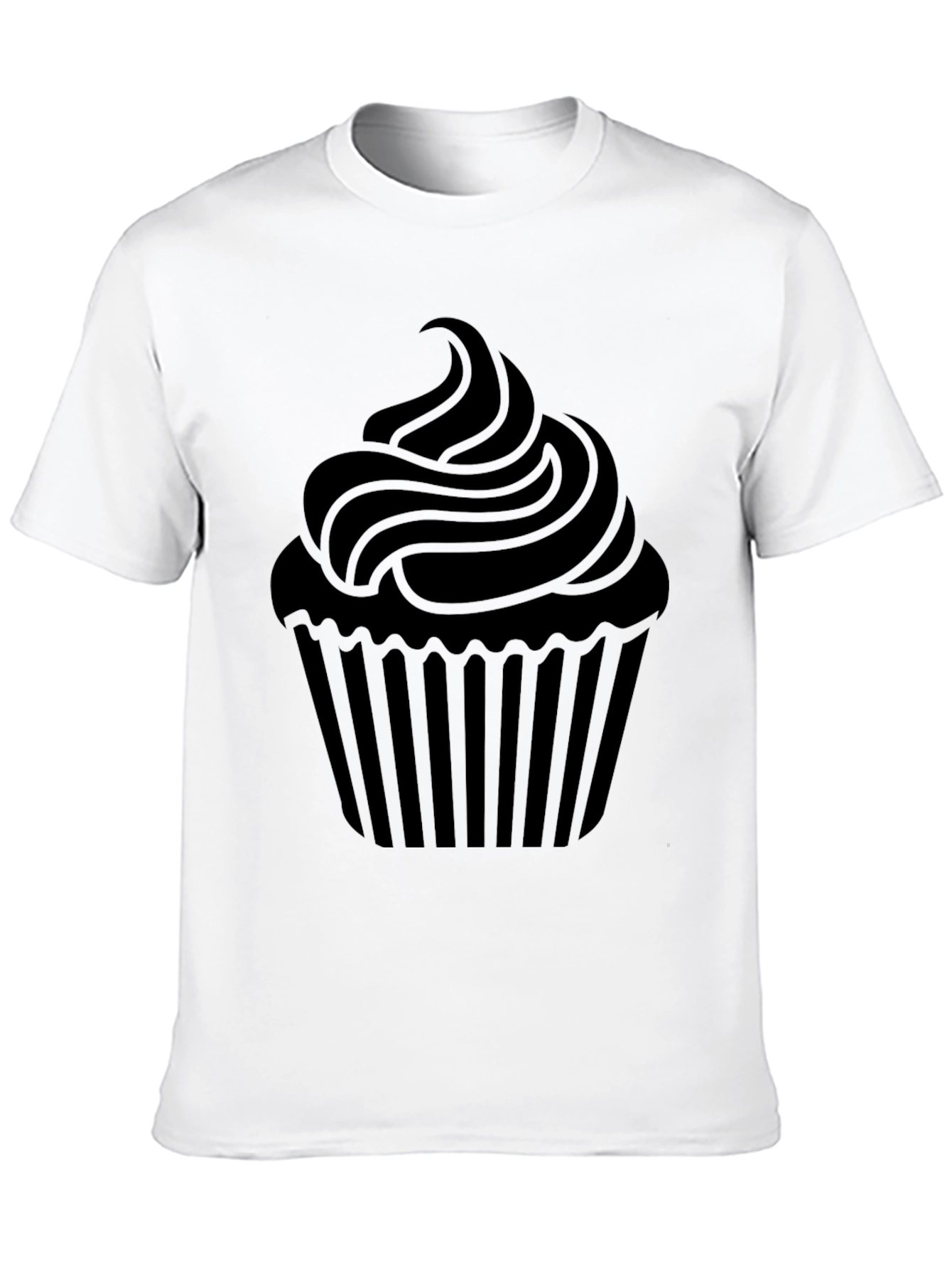 Cupcake Graphic Tee - Black Cotton T-Shirt