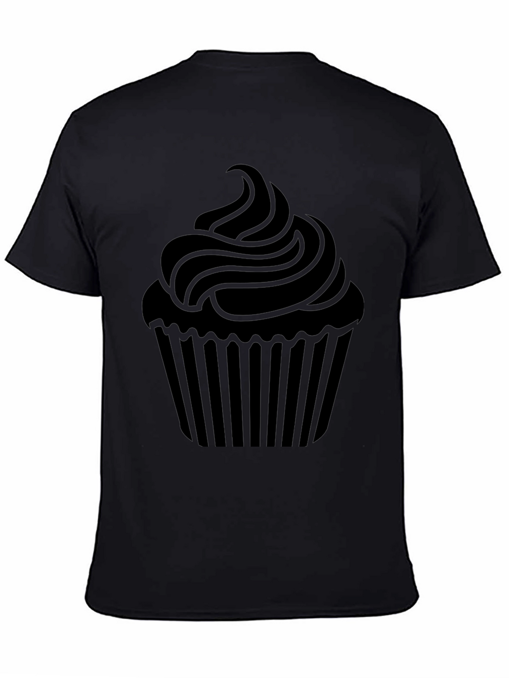 Cupcake Graphic Tee - Black Cotton T-Shirt