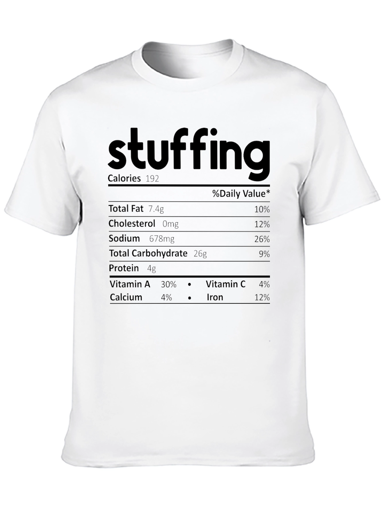 Stuffing Nutrition Facts T-Shirt