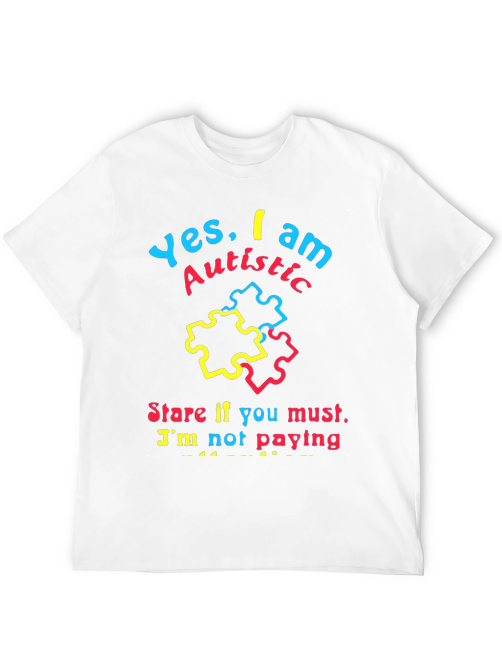 Autistic Pride Black T-Shirt