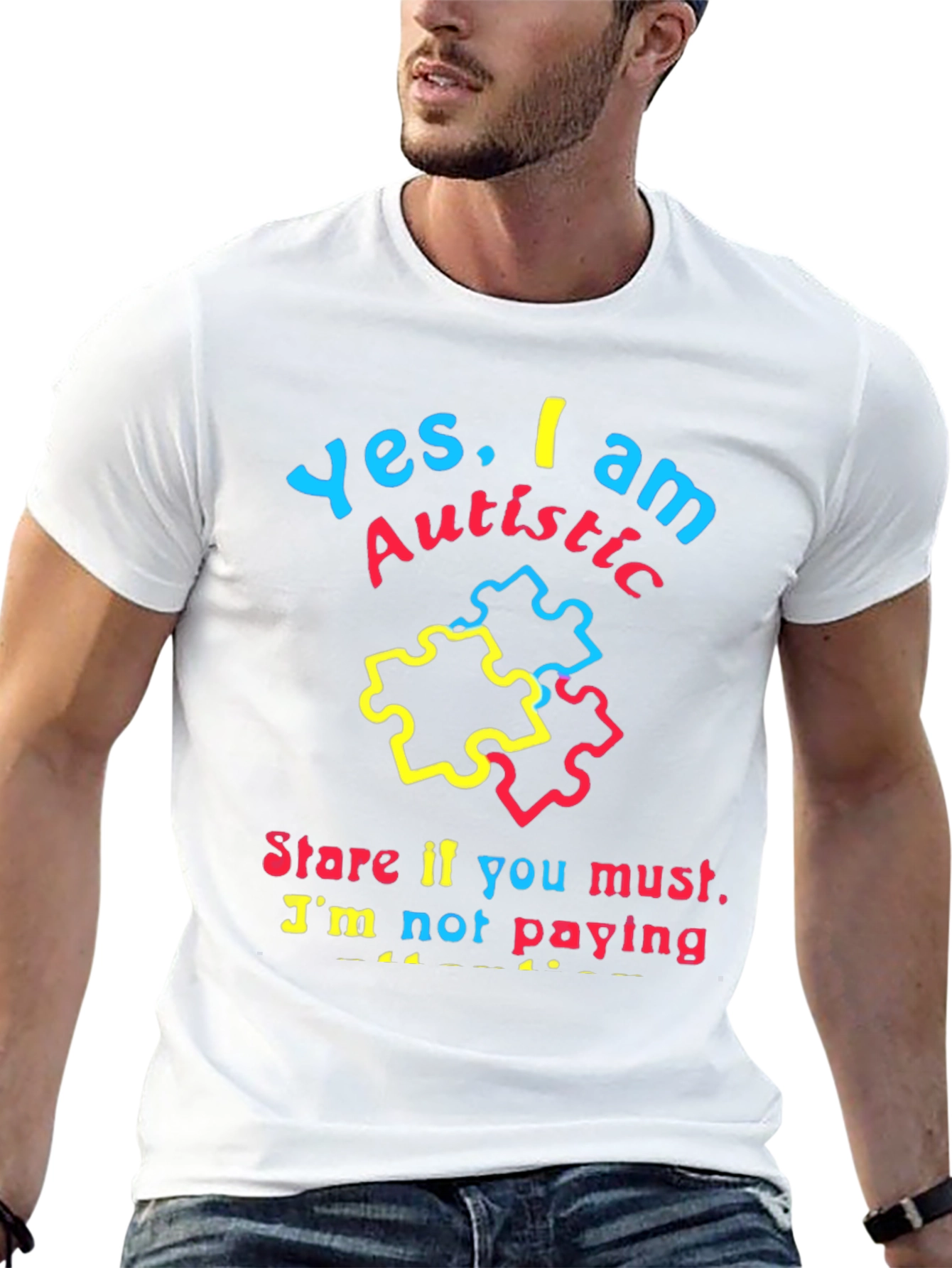 Autistic Pride Black T-Shirt