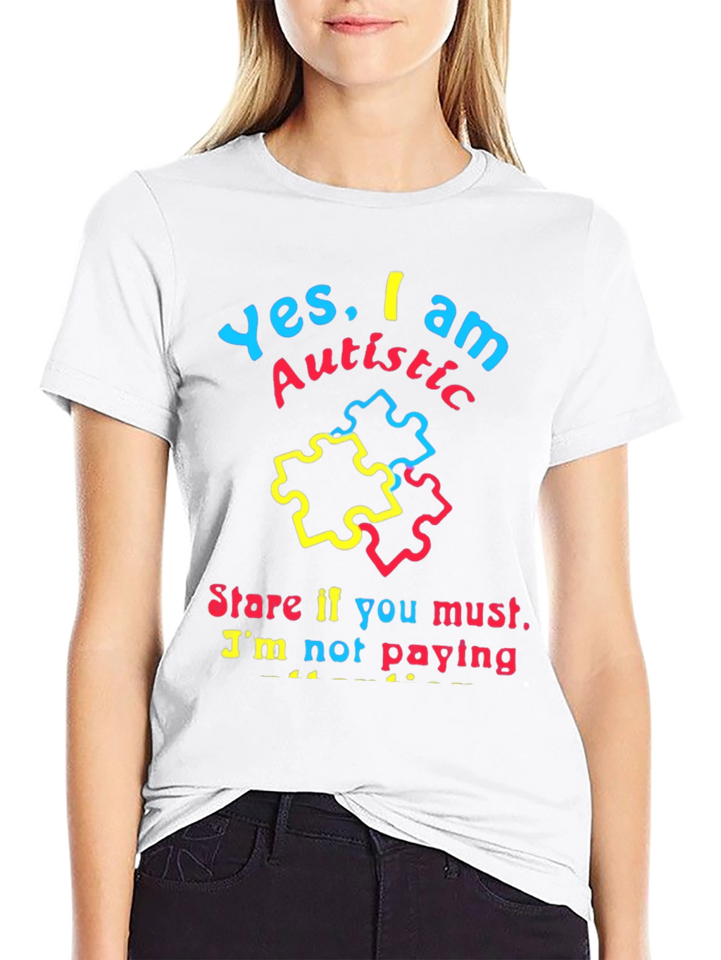 Autistic Pride Black T-Shirt