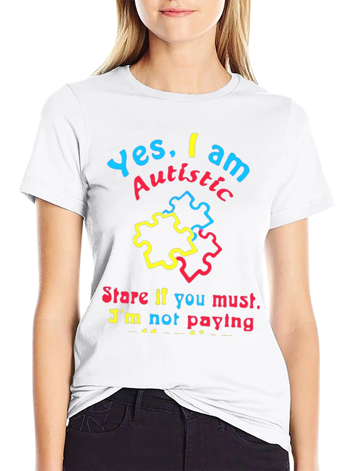 Autistic Pride Black T-Shirt