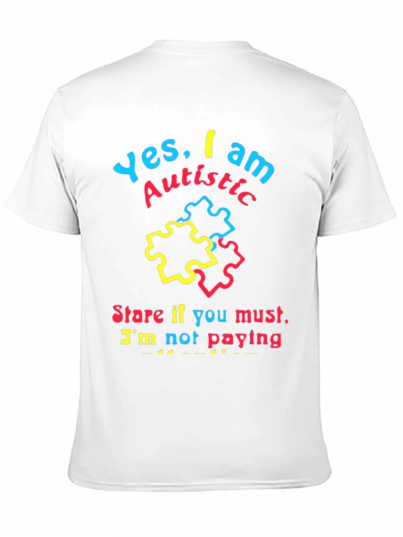 Autistic Pride Black T-Shirt