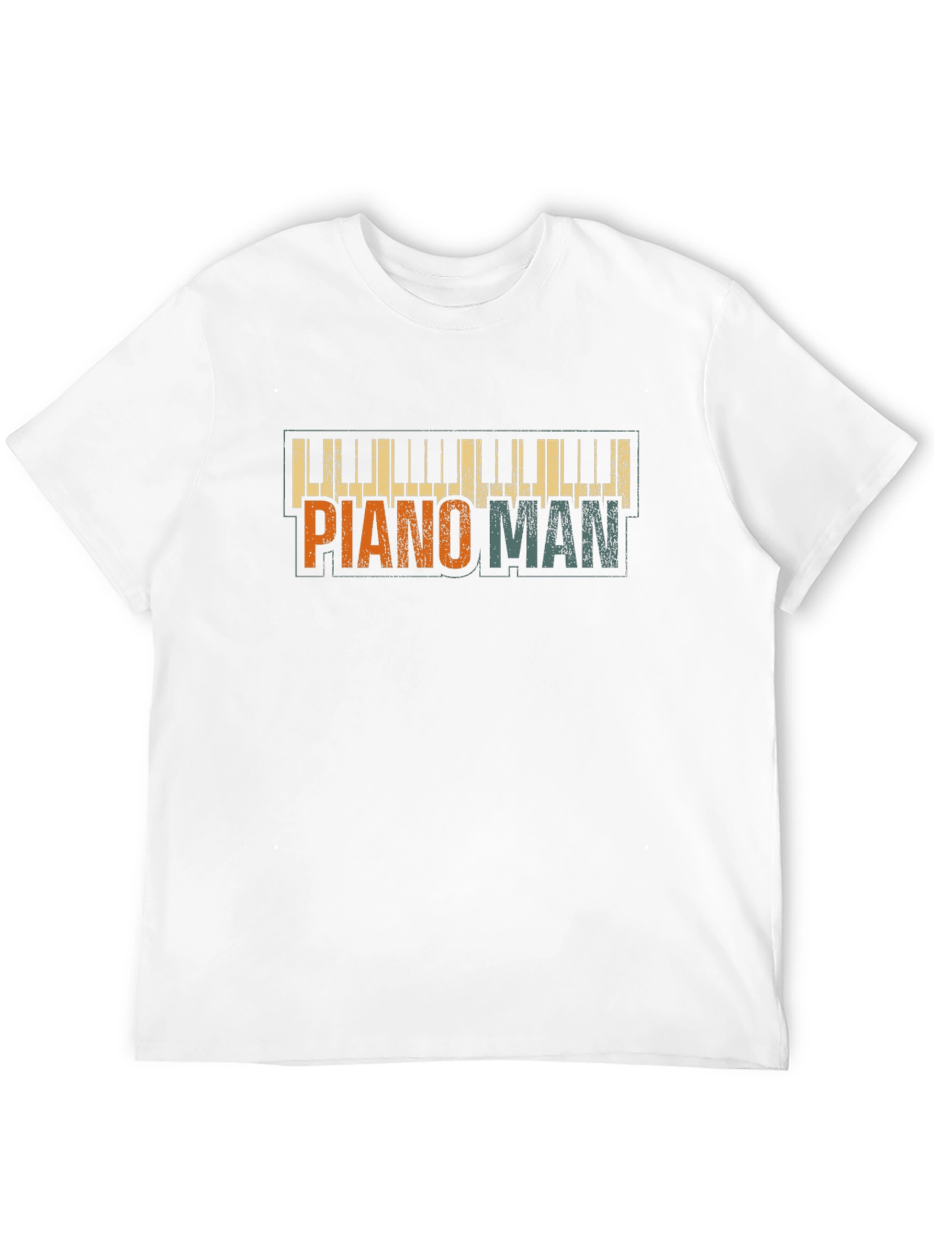 Piano Man Graphic Tee - Retro Style Music Shirt