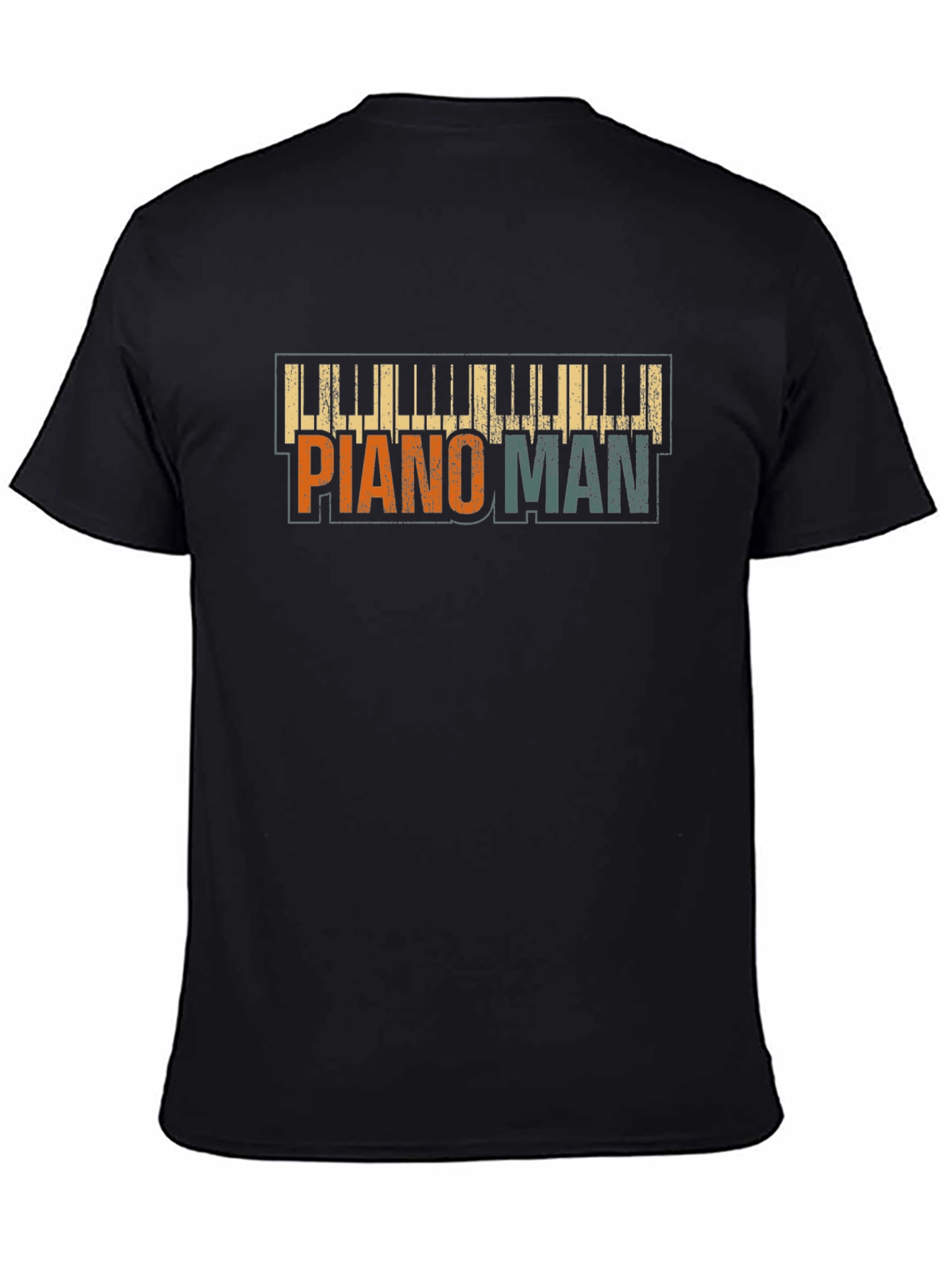 Piano Man Graphic Tee - Retro Style Music Shirt