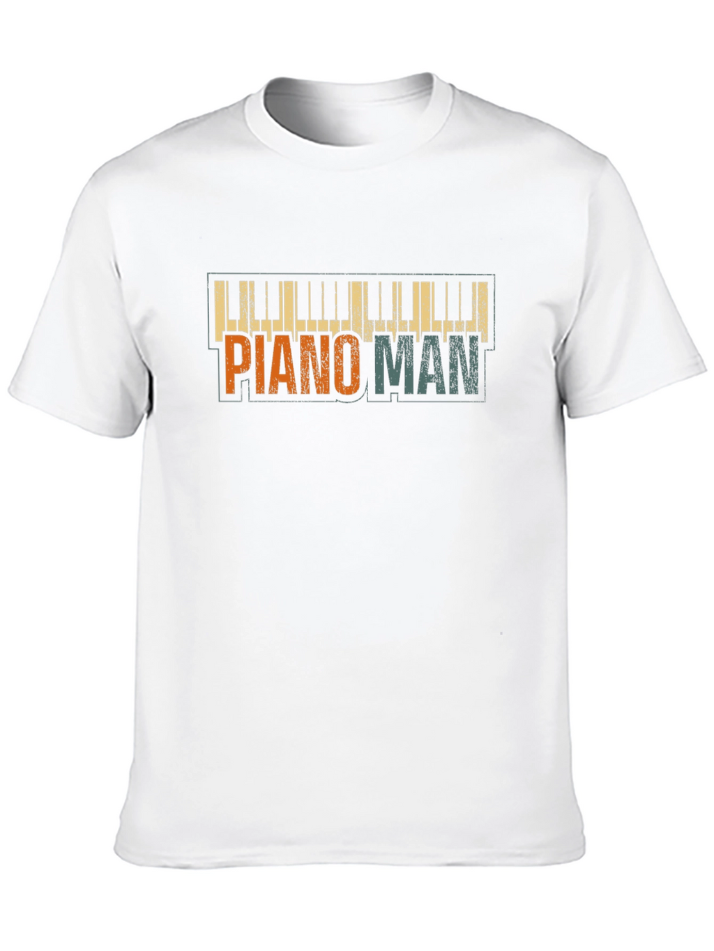 Piano Man Graphic Tee - Retro Style Music Shirt