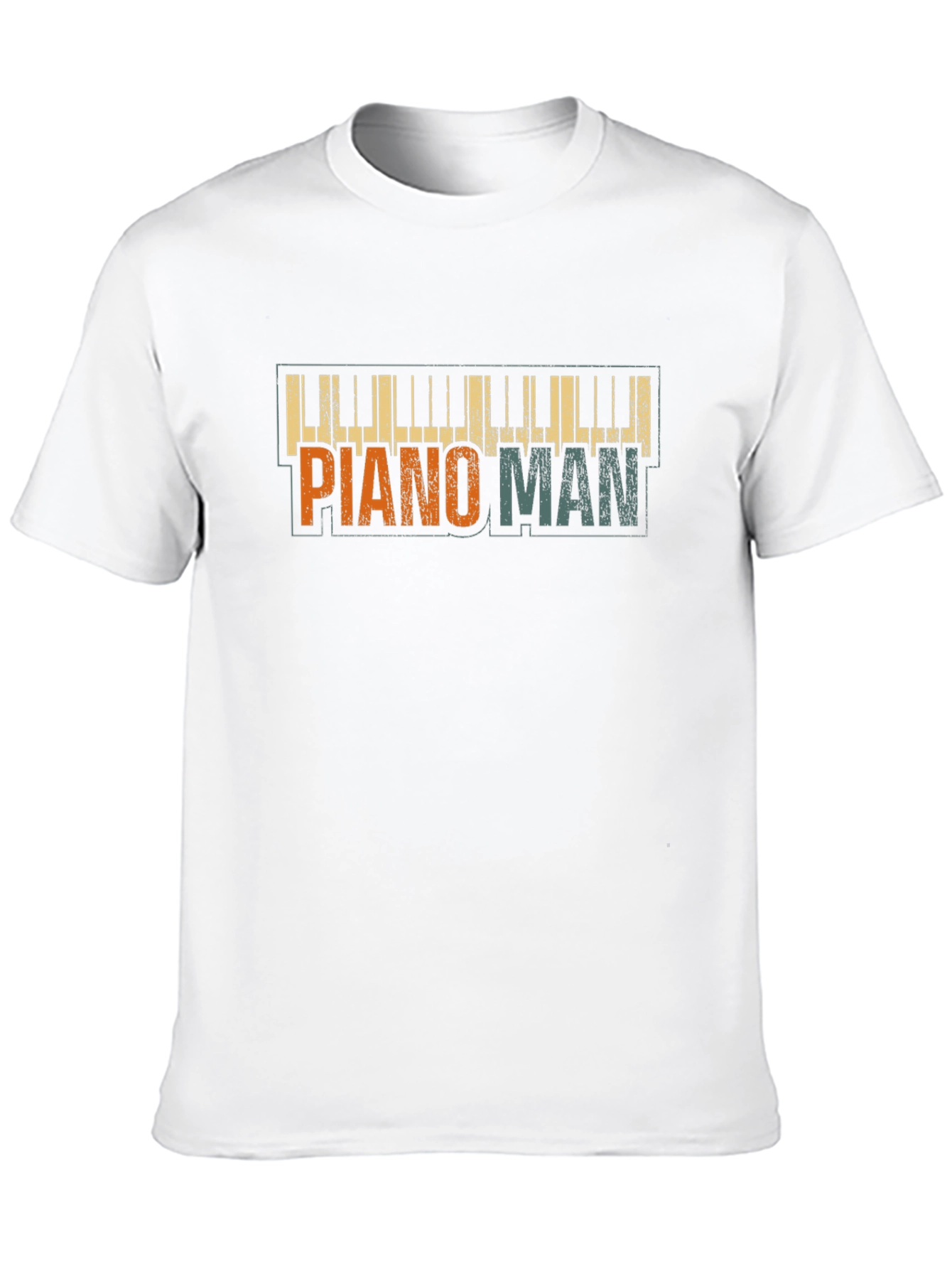 Piano Man Graphic Tee - Retro Style Music Shirt