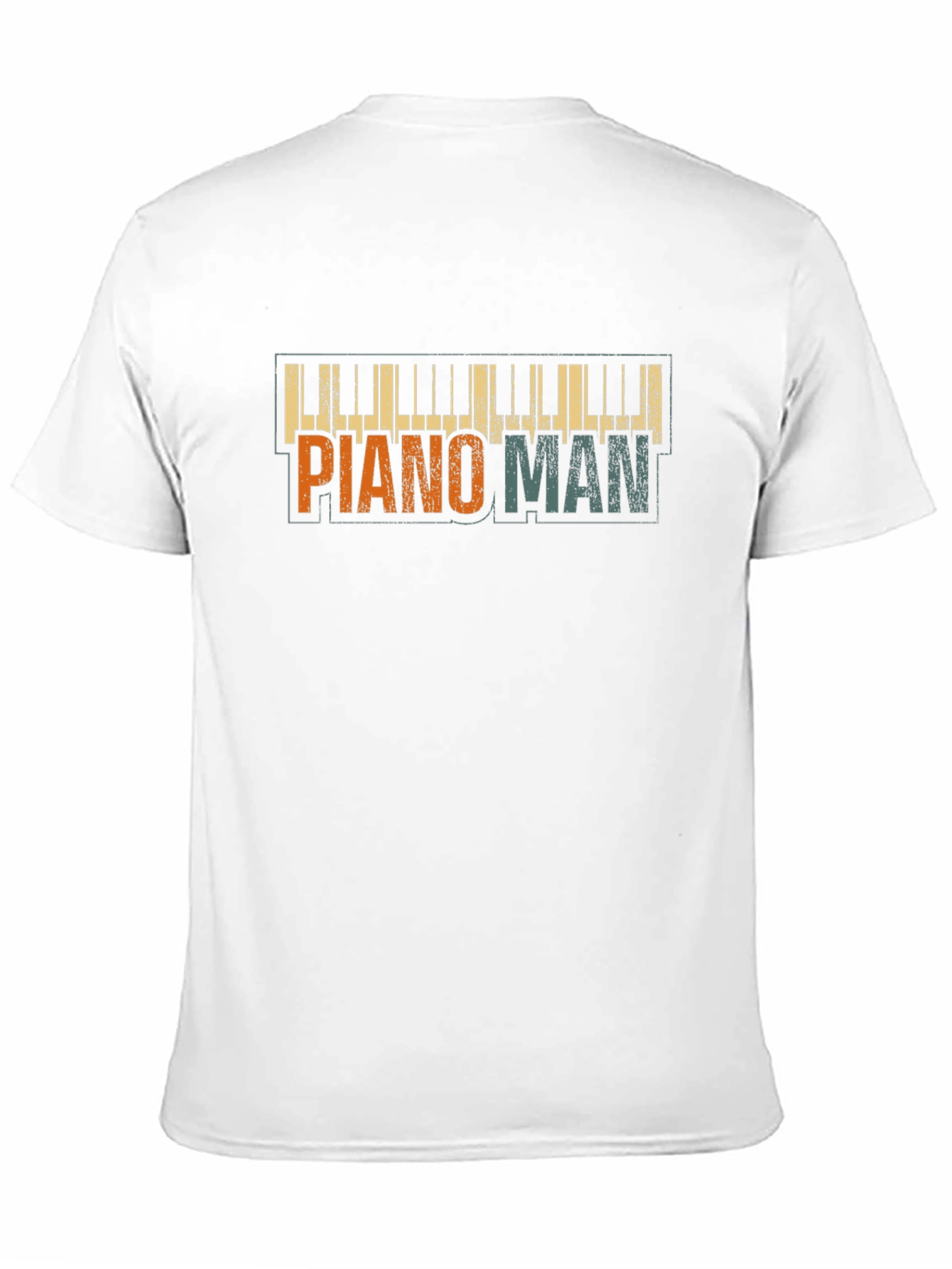 Piano Man Graphic Tee - Retro Style Music Shirt