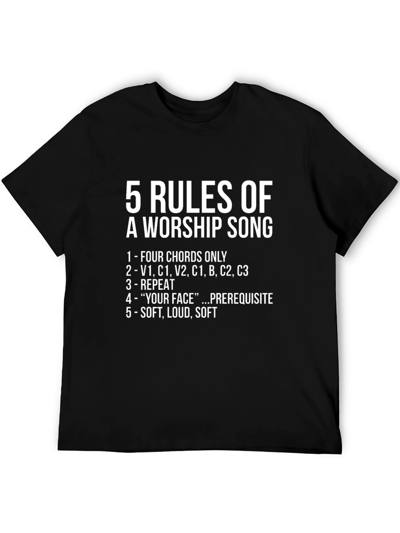 5 Rules of Worship Song Graphic Tee