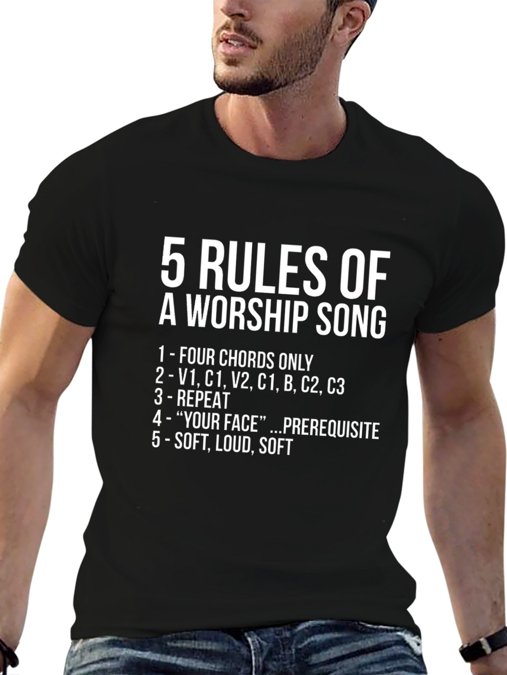 5 Rules of Worship Song Graphic Tee