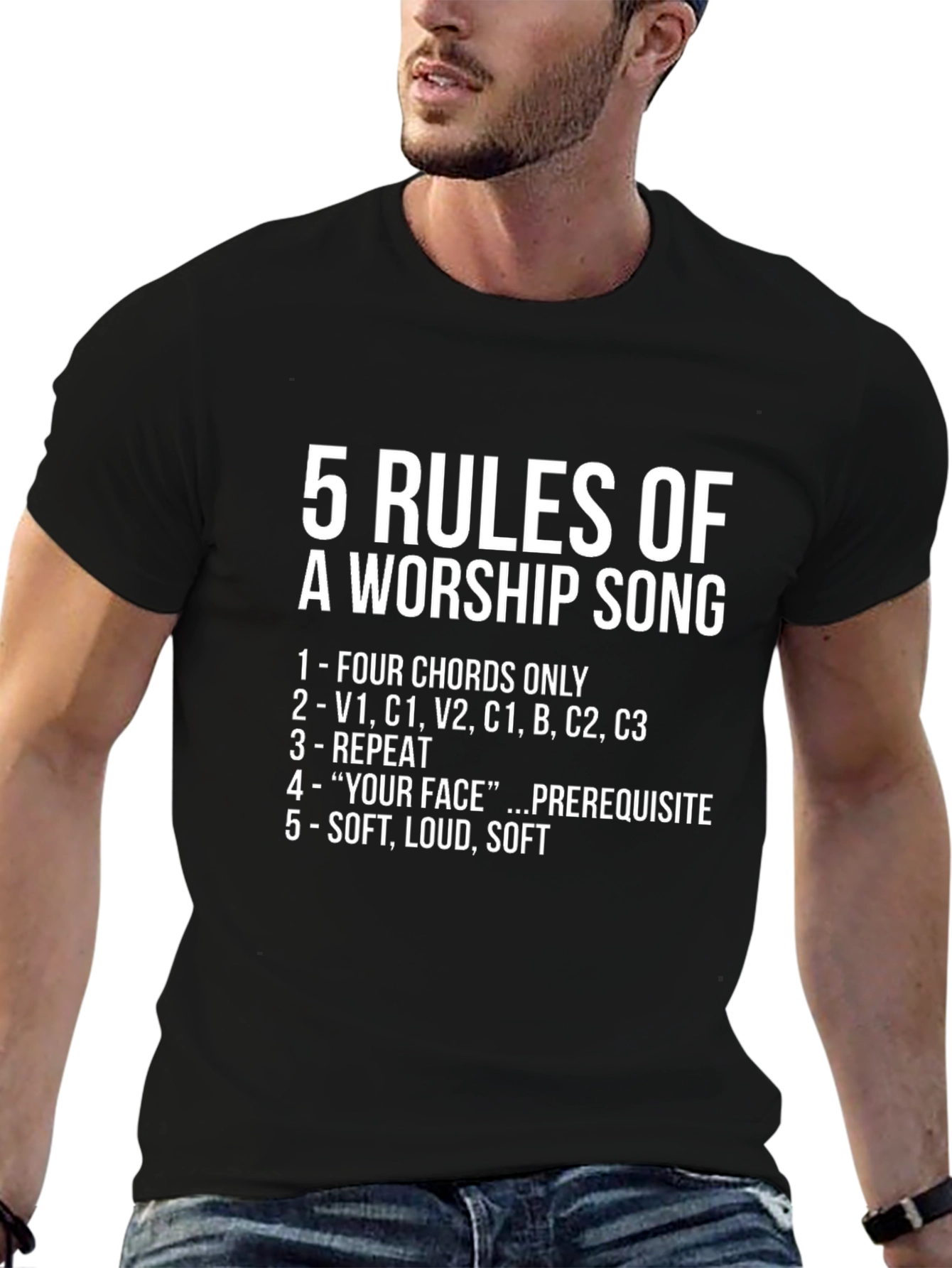 5 Rules of Worship Song Graphic Tee