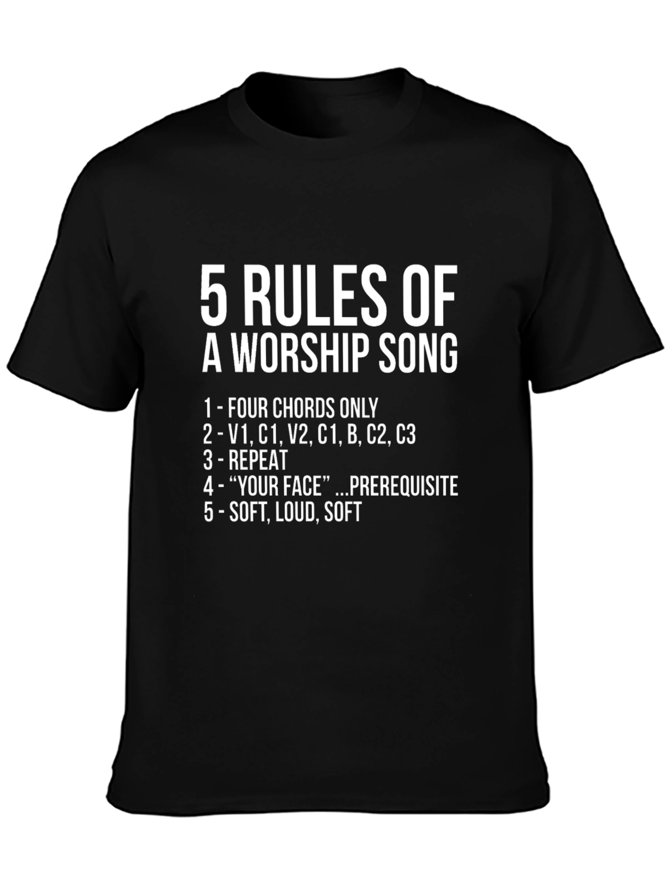 5 Rules of Worship Song Graphic Tee