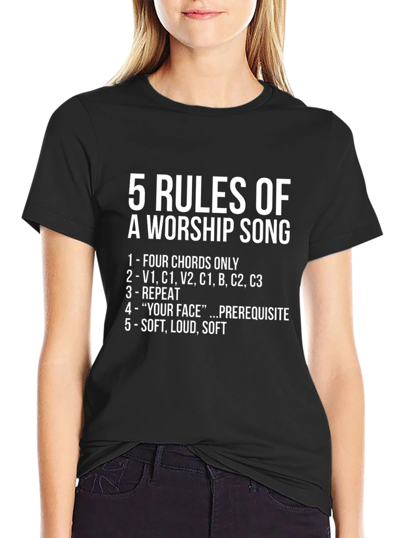 5 Rules of Worship Song Graphic Tee
