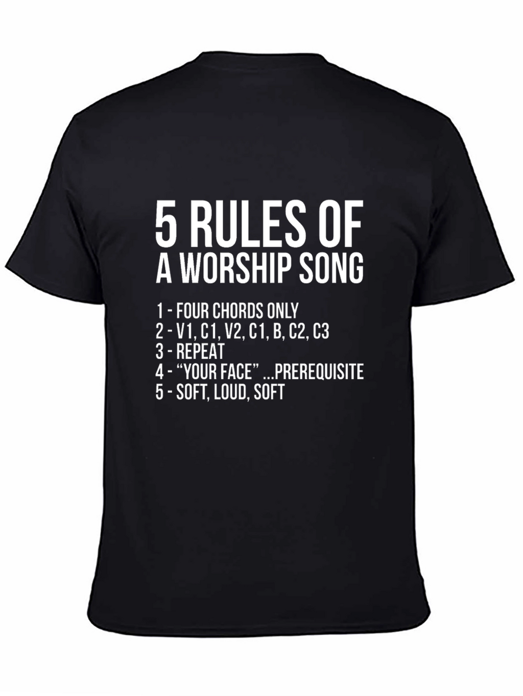 5 Rules of Worship Song Graphic Tee