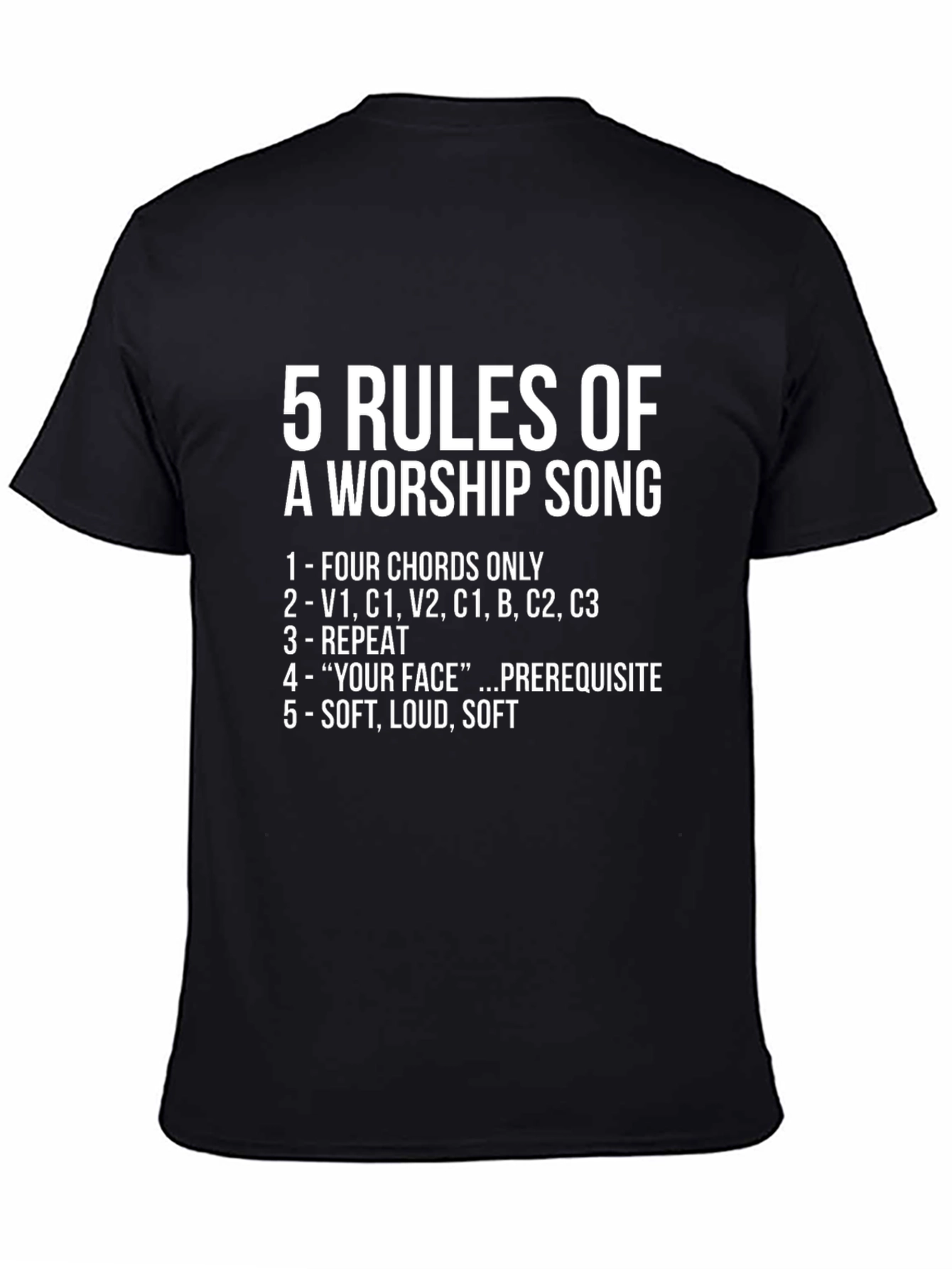 5 Rules of Worship Song Graphic Tee