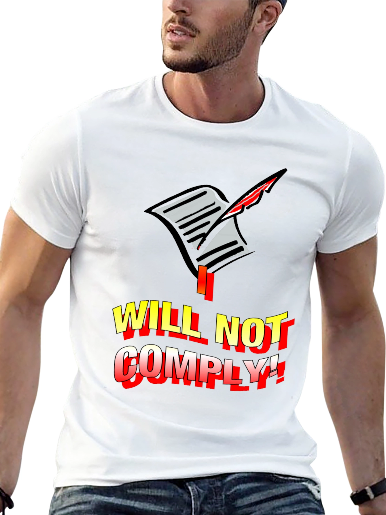 I Will Not Comply Graphic Tee - Bold Protest Statement