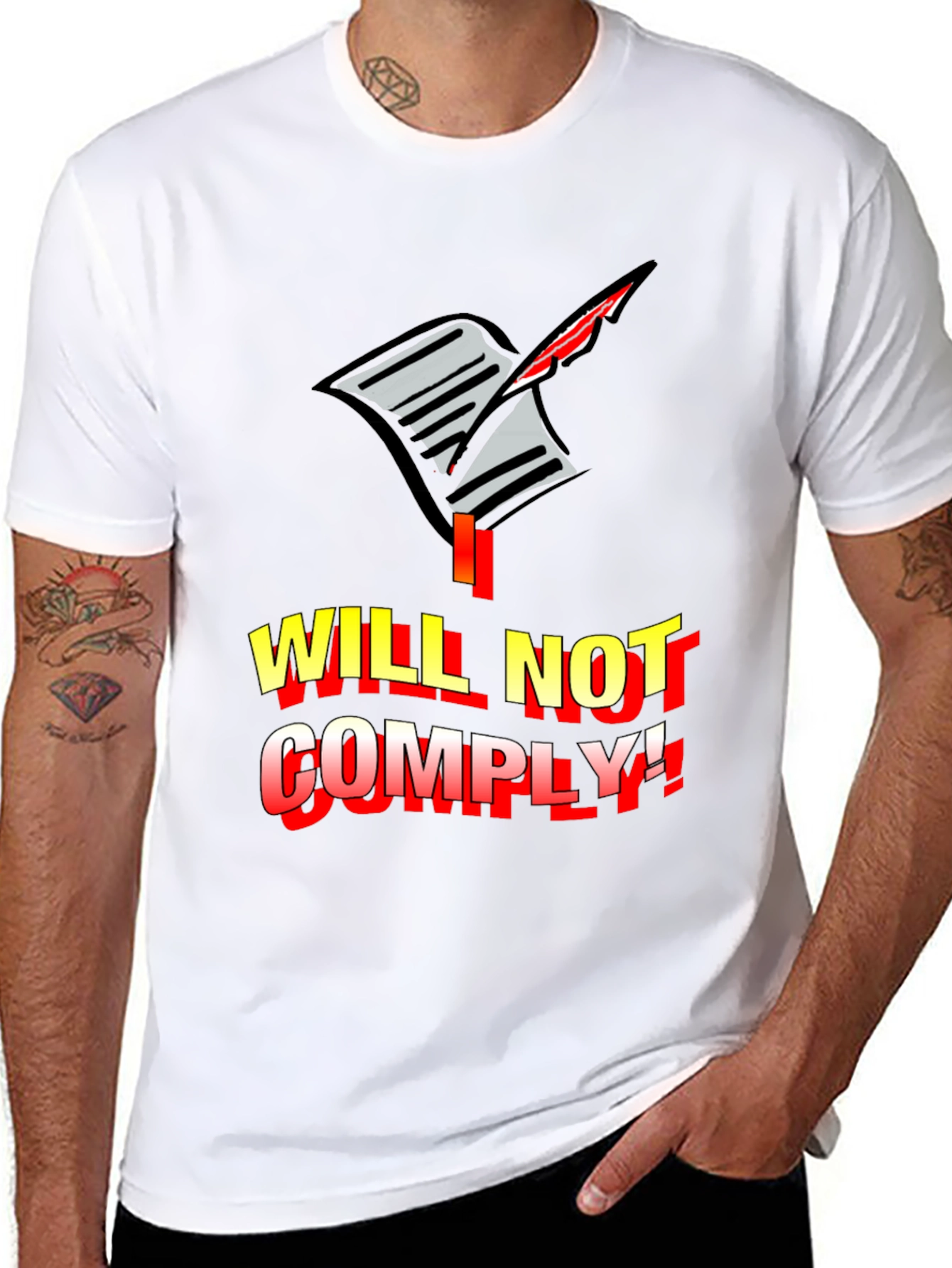 I Will Not Comply Graphic Tee - Bold Protest Statement
