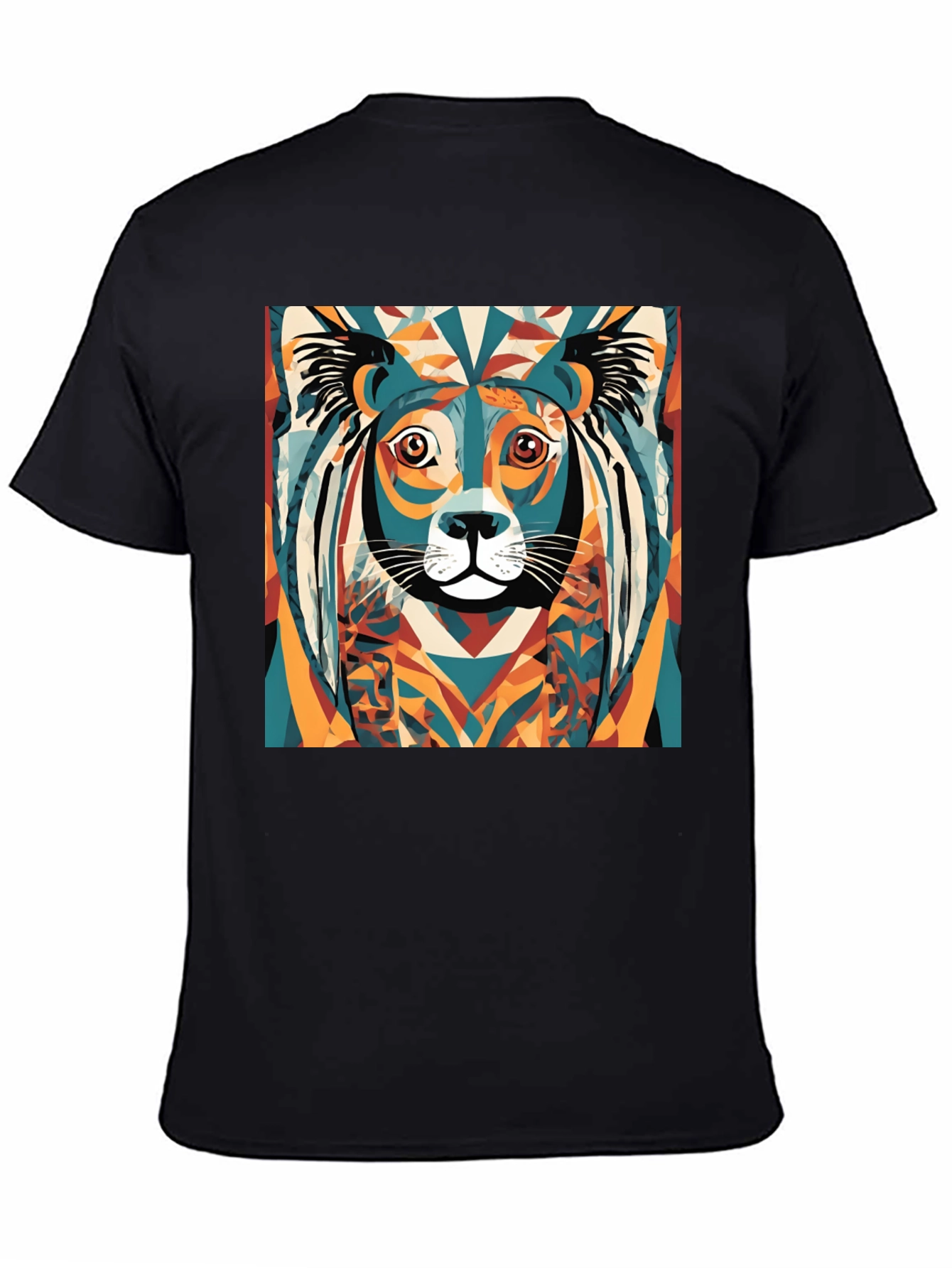 Abstract Lion Graphic Tee - Modern Art Shirt